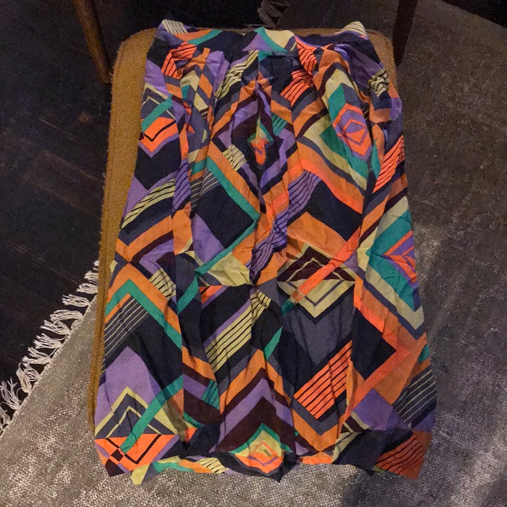 Silk a-line skirt